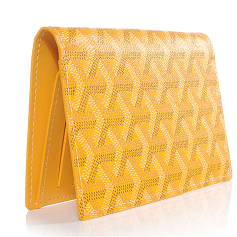 goyard passport holder yellow